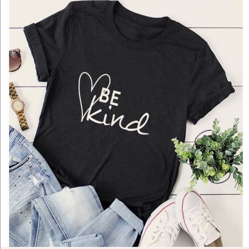 PLUS Be Kind graphic black tee - Picture 5 of 5